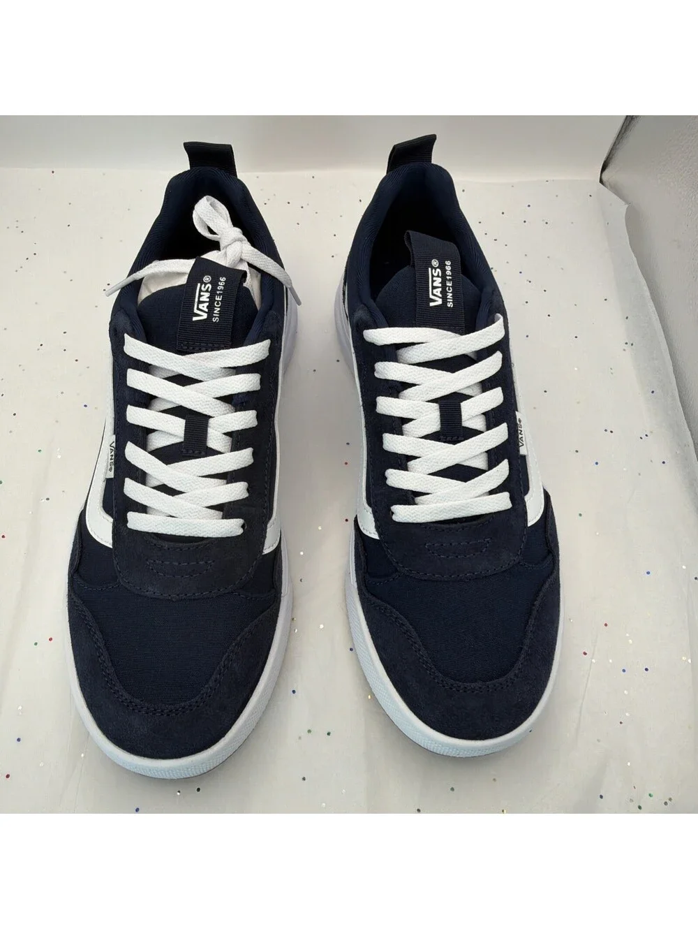 Vans Range EXP VN000CY1NAV Men’s Size 10.5 Navy White Suede Canvas Sneaker NIB